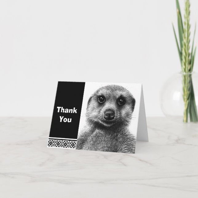 Meerkat Note Card Dankeskarte (Vorderseite)