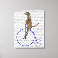 Meerkat On Blue Penny Farthing