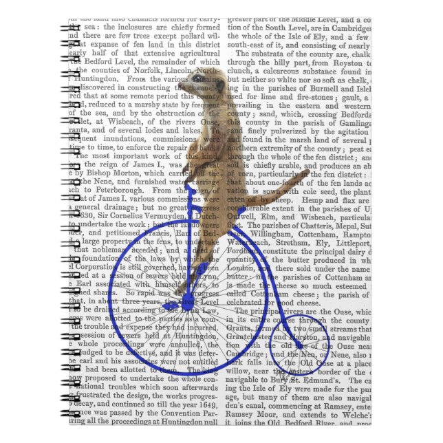Meerkat On Blue Penny Farthing Notizblock (Vorderseite)