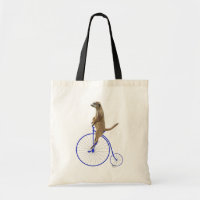 Meerkat On Blue Penny Farthing