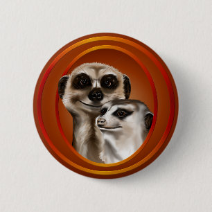 Meerkat Paar-Knöpfe Button