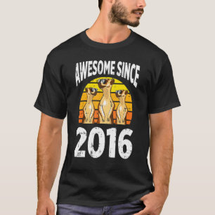 Meerkat Phantastisch Seit 2016 6. Geburtstag 6 Jah T-Shirt