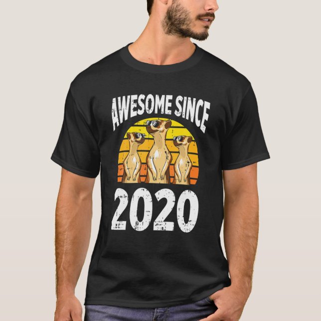 Meerkat Phantastisch Seit 2020 2nd Birthday 2 Year T-Shirt (Vorderseite)