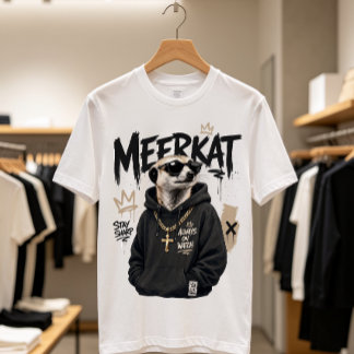 Meerkat Stay Sharp – Coole Streetwear-Tierkunst T-Shirt