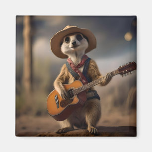 Meerkat Strumming a Country Lullaby Magnet
