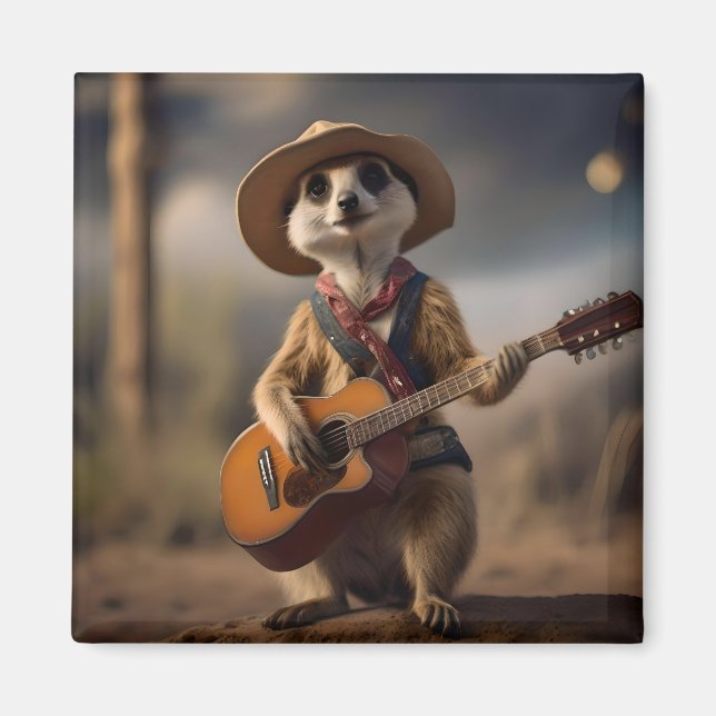 Meerkat Strumming a Country Lullaby Magnet (Vorne)