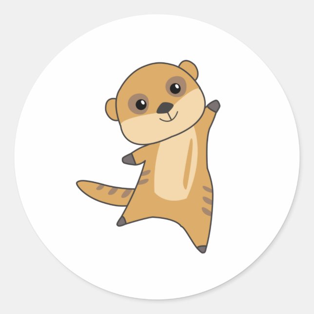 Meerkat Süßvieh für Kinder Runder Aufkleber (Vorderseite)