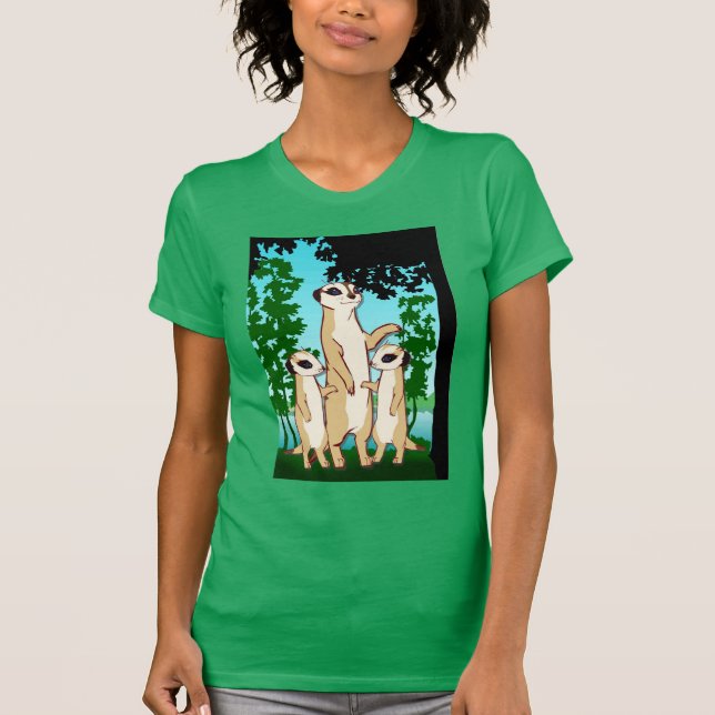 Meerkat T-Shirt, Familienweg T-Shirt (Vorderseite)