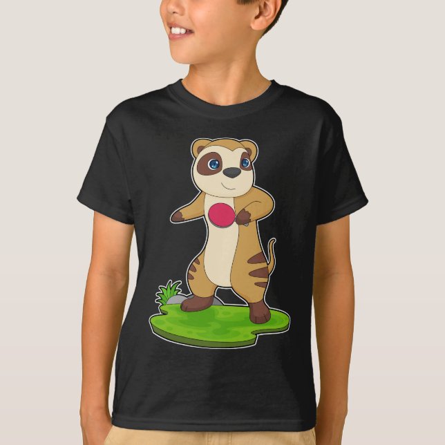 Meerkat Tischtennis Tischtennis T-Shirt (Vorderseite)