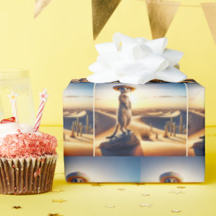 Meerkat Tragen eines mexikanischen Sombrero Geschenkpapier
