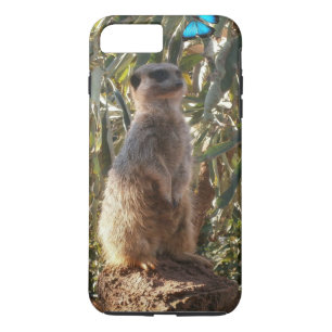 Meerkat und blaue Schmetterlinge, Case-Mate iPhone Hülle