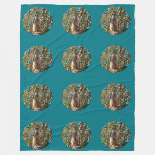 Meerkat und blaue Schmetterlinge, Fleecedecke