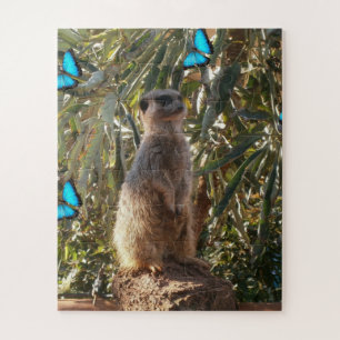 Meerkat und blaue Schmetterlinge, Puzzle