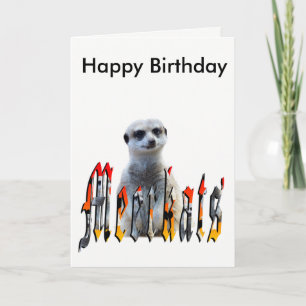 Meerkat und Logo, Happy Birthday Card Karte
