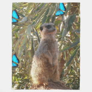 Meerkat und Schmetterlinge, Fleecedecke
