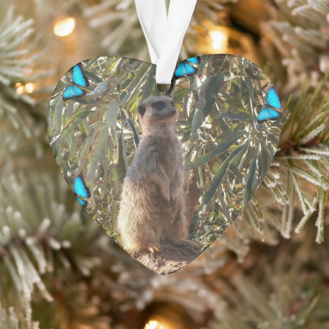 Meerkat und Schmetterlinge, Ornament (Baum)