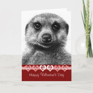 Meerkat Valentinsgruß-Karte Feiertagskarte