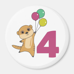 Meerkat Vurth Birthday Balloons Kids Magnet
