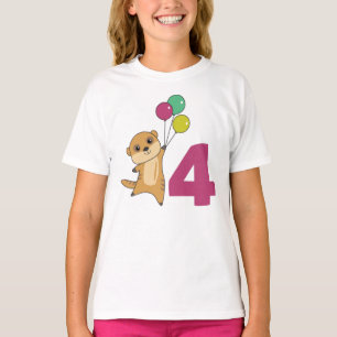 Meerkat Vurth Birthday Balloons Kinder T - Shirt