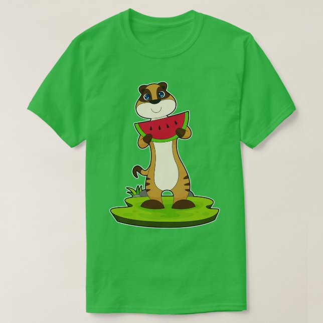 Meerkat Watermelon Fruit T-Shirt (Design vorne)