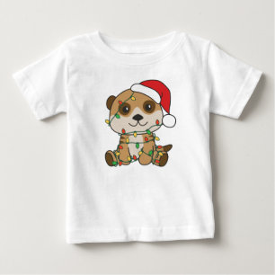 Meerkat Weihnachten Winter Tiere Urlaub Meerkats Baby T-shirt