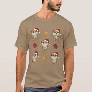 Meerkat Weihnachten Wintertiere Erdmännchen Freund T-Shirt