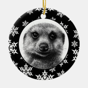 Meerkat Weihnachtsverzierung Keramik Ornament