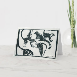 Meerkat Welpen - Kunstkarte Karte