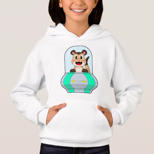 Meerkat with Submarine Hoodie (Vorderseite)
