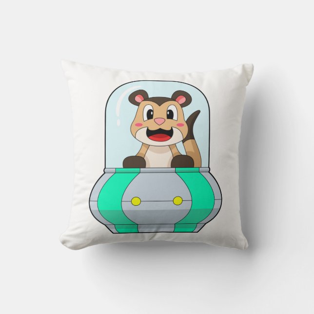 Meerkat with Submarine Kissen (Vorderseite)