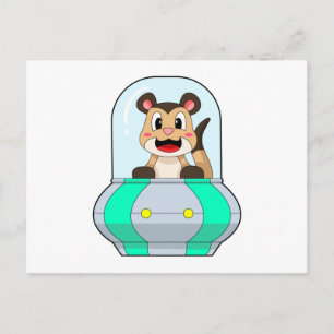 Meerkat with Submarine Postkarte