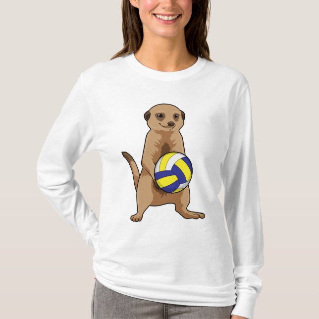 Meerkat with Volleyball T-Shirt (Vorderseite)