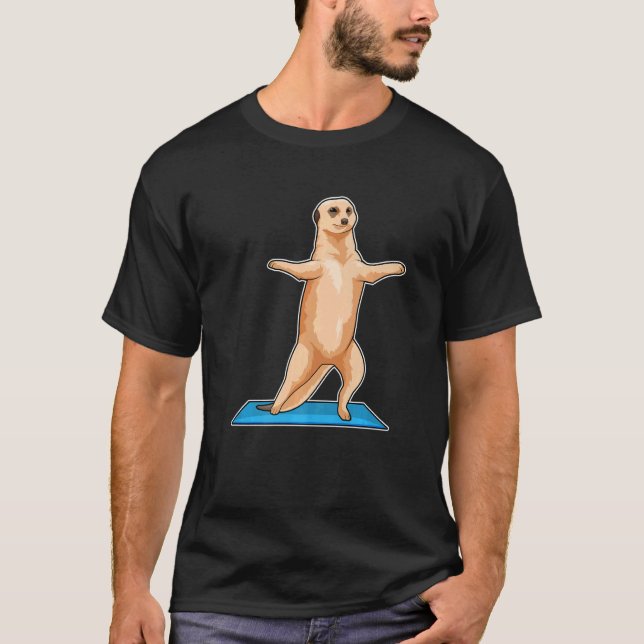 Meerkat Yoga Fitness Sport T-Shirt (Vorderseite)