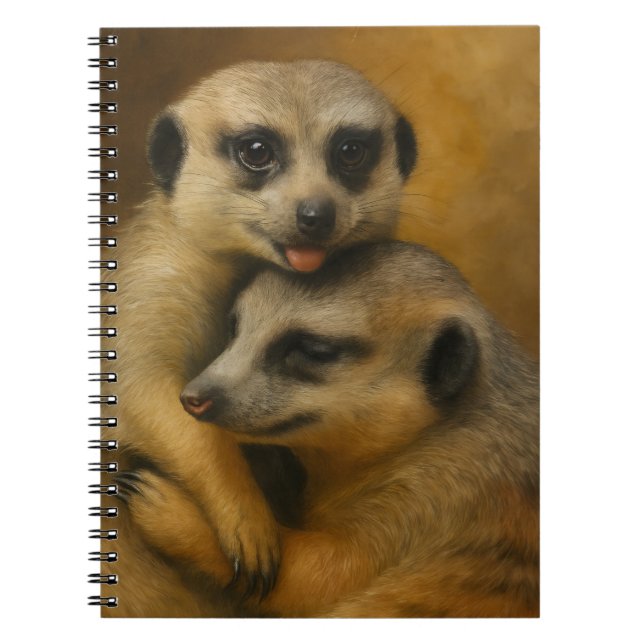 Meerkat-Zuneigung Notizblock (Vorderseite)