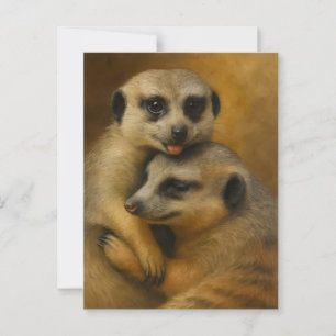 Meerkat-Zuneigung Postkarte