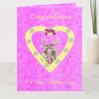 Meerkats am Hochzeitstag, Herzlichen Glückwunsch Karte