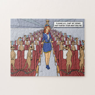 Meerkats auf einem Flugzeug-Puzzlen Puzzle