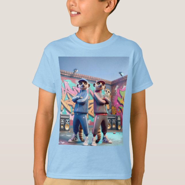 Meerkats in Trainingsanzügen T-Shirt (Vorderseite)