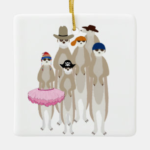 Meerkats-Ornament Keramikornament