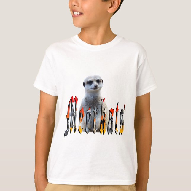 "Meerkats: Stehend stolz hinter dem Namen" T-Shirt (Vorderseite)