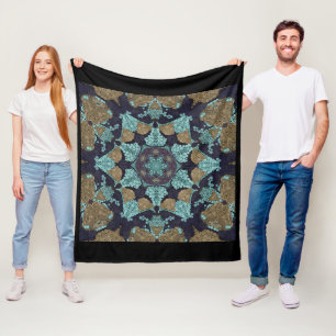 Meerloser Kaleidoskop-Mosaik Fleecedecke