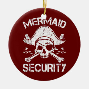 Meermaid-Sicherheits-Pirat passende Familien-Party Keramik Ornament