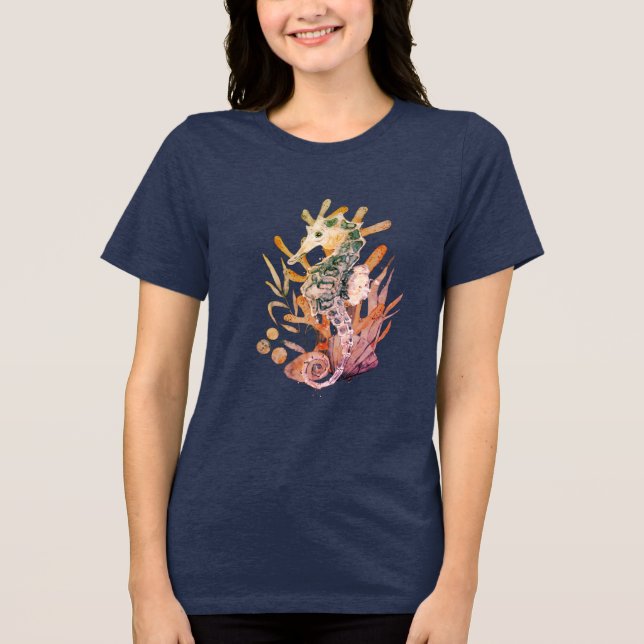 Meerpferd Tri-Blend Shirt (Vorderseite)