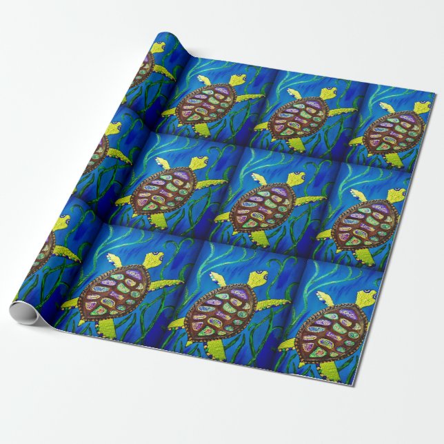 Meerschildkrötenpapier Geschenkpapier (Ungerollt)