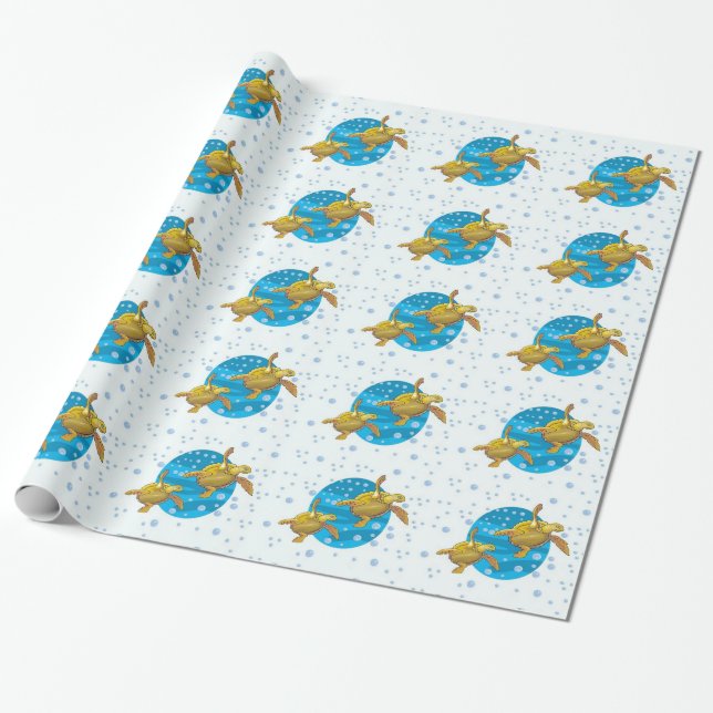 Meerschildkrötenpapier Geschenkpapier (Ungerollt)