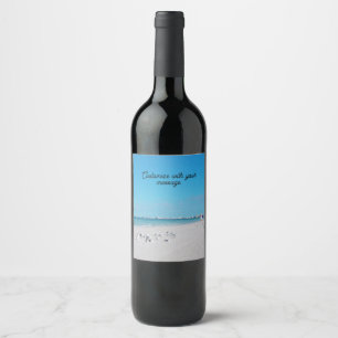 Meerschluchten auf dem Beach Wine Label Weinetikett