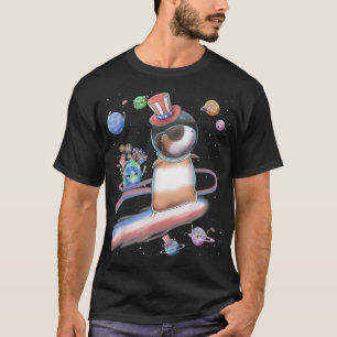 Meerschweinchen 4. Juli USA Amerikanische Flagge W T-Shirt