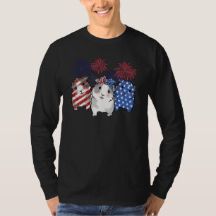 Meerschweinchen Amerikanische Flagge 4. Juli Patri T-Shirt