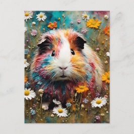 Meerschweinchen auf der Wiese Postkarte