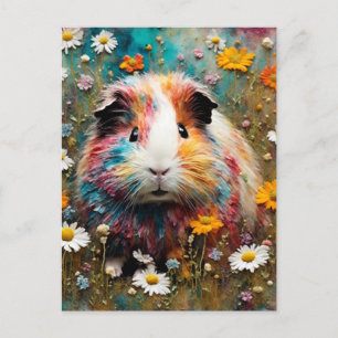 Meerschweinchen auf der Wiese Postkarte